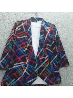 Travel Elements Womens Jacket colorful 3/4 Sleeves Size jetsetter leisureware